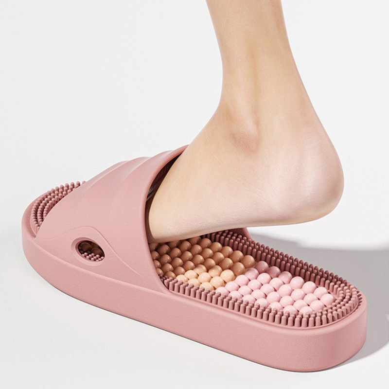 Men Shoes Casual - Summer Women Men Massage Slippers Soft