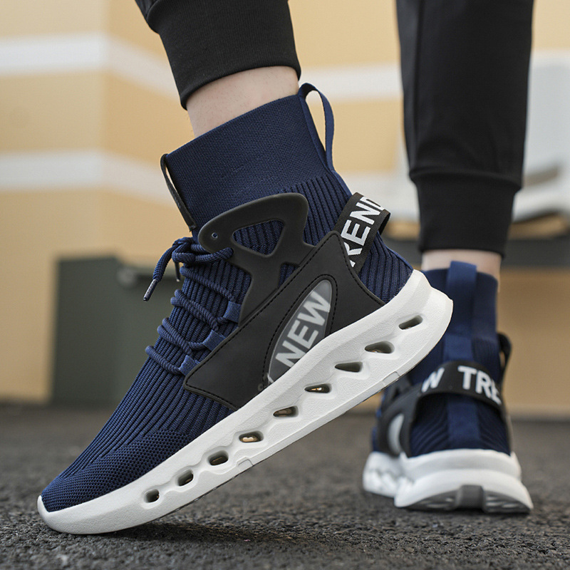 Trendy Men High Top Sock Shoes - Men Shoes Running 评论和价格
