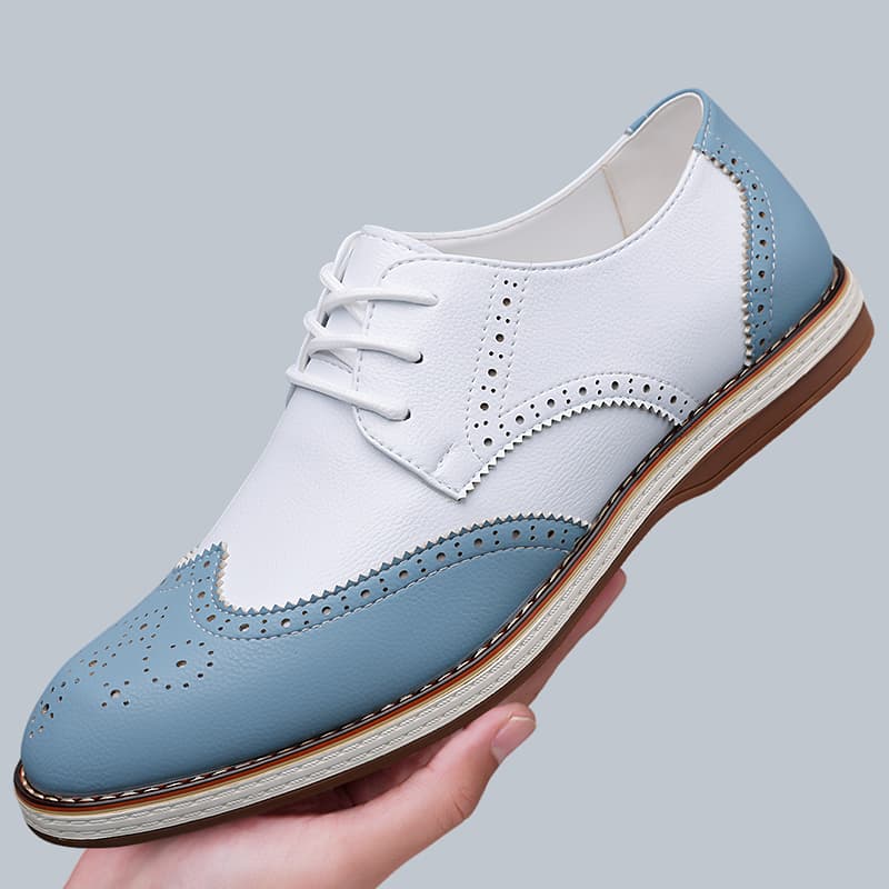 Mens White Blue Two Tone Brogu - Men'S Shoes Hugo Boss 评论和价格