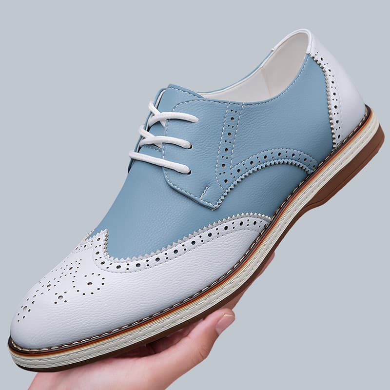 Mens White Blue Two Tone Brogu - Men'S Shoes Hugo Boss 评论和价格