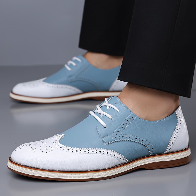 Mens White Blue Two Tone Brogu - Men'S Shoes Hugo Boss 评论和价格