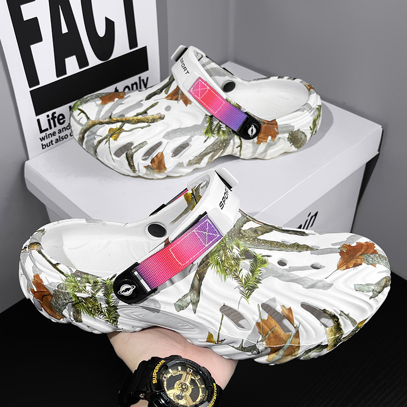 Camouflage Wave-Patterned Larg - Men Shoes Must Have 评论和价格