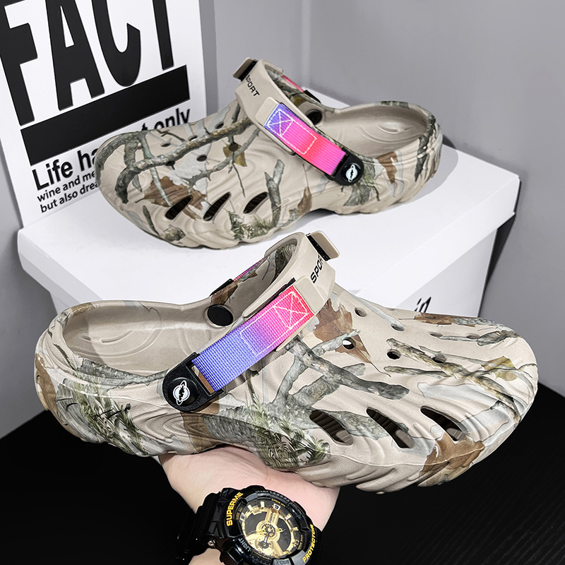 Camouflage Wave-Patterned Larg - Men Shoes Must Have 评论和价格