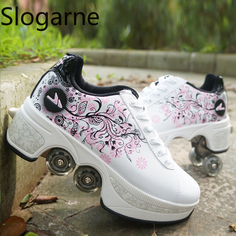 Women 4 Wheels Deformation Rol - Men Shoes Casual 评论和价格