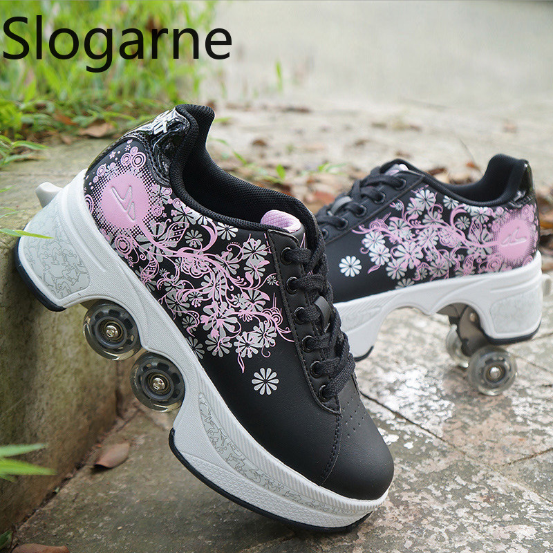 Women 4 Wheels Deformation Rol - Men Shoes Casual 评论和价格