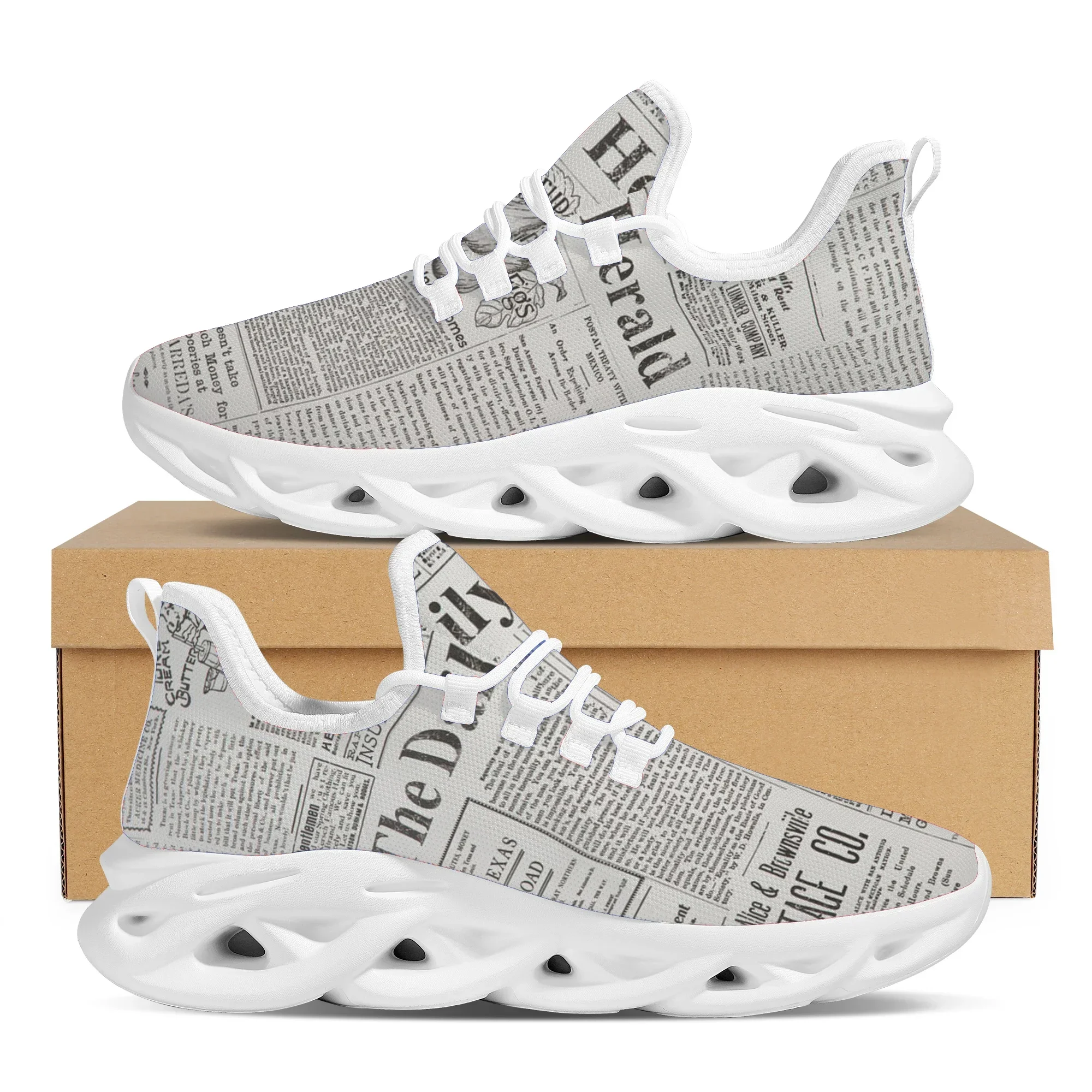 Custom Made Simple Newspaper P - Men'S Shoes For Tennis 评论和价格