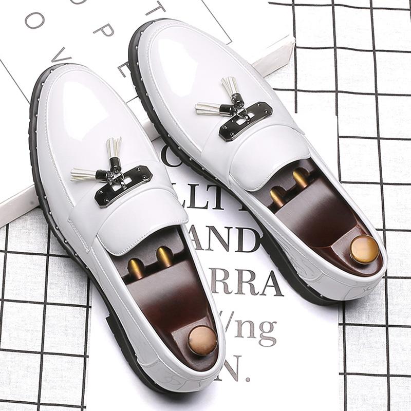 Luxury Brand Low Heeled Bright - Men Shoes Official 评论和价格