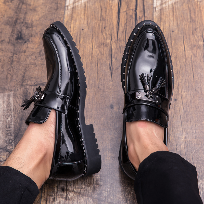 Luxury Brand Low Heeled Bright - Men Shoes Official 评论和价格