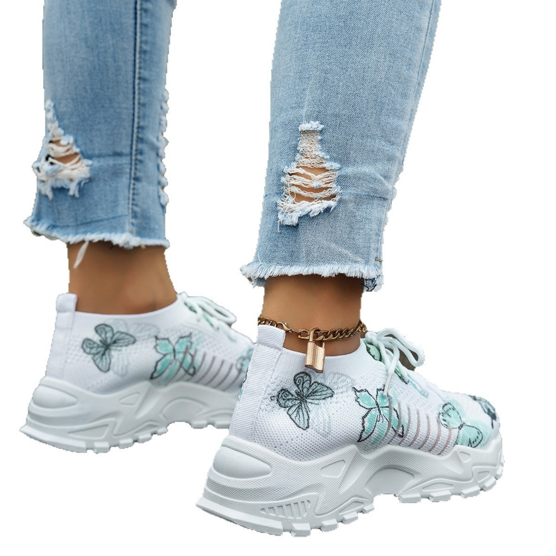 Women Butterfly Print Mesh Sne - Running Shoes Lightweight 评论和价格