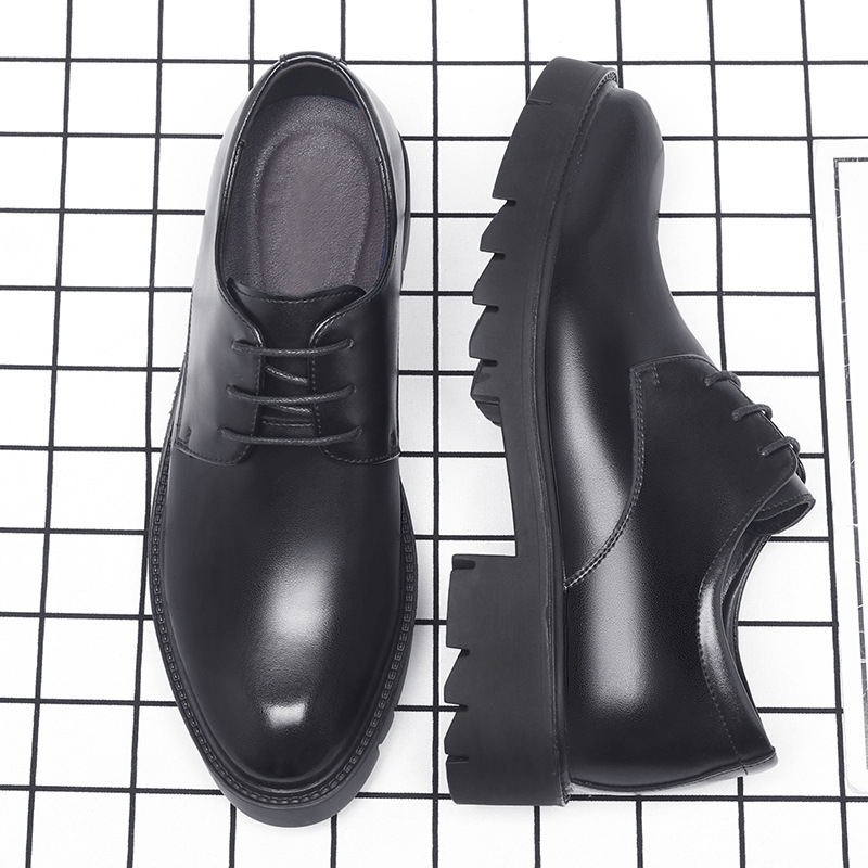 Mens Black Leather Lace Up Dre - Men Shoes Official 评论和价格