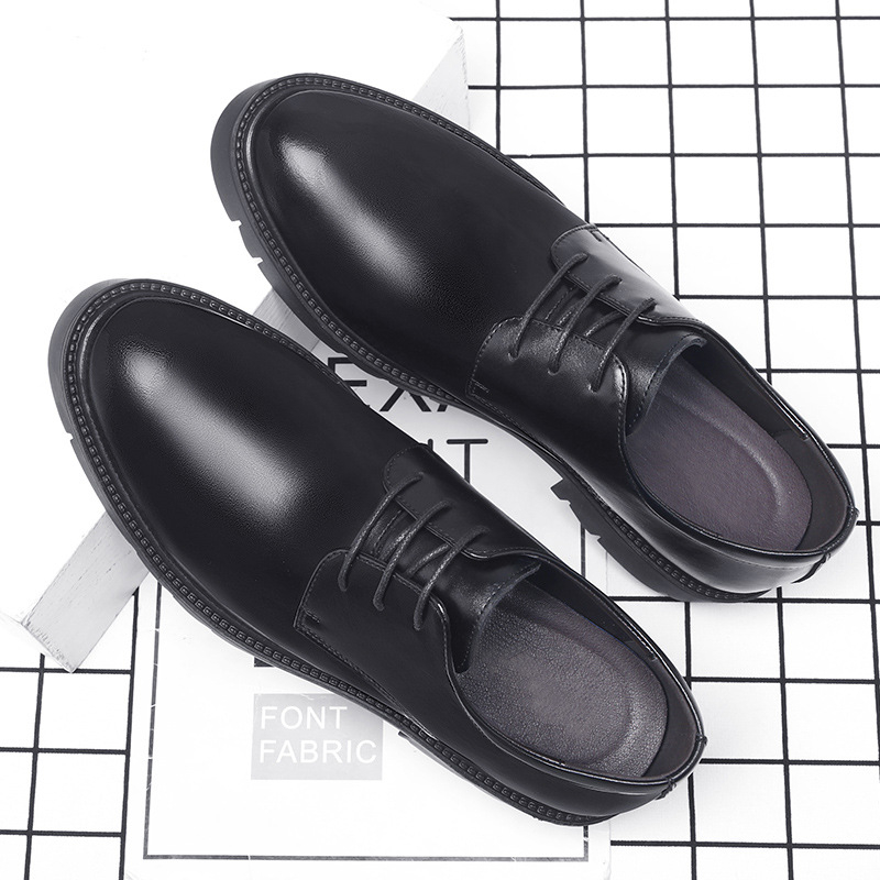 Mens Black Leather Lace Up Dre - Men Shoes Official 评论和价格