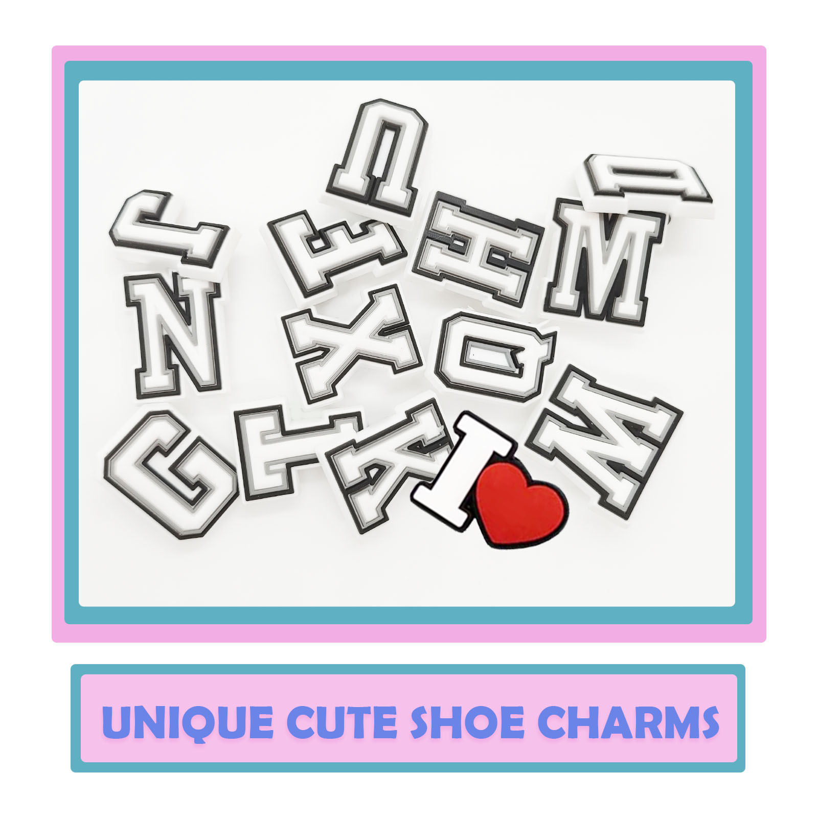 54Pcs Alphabet Shoe Charms - S - Men Shoes Variety 评论和价格