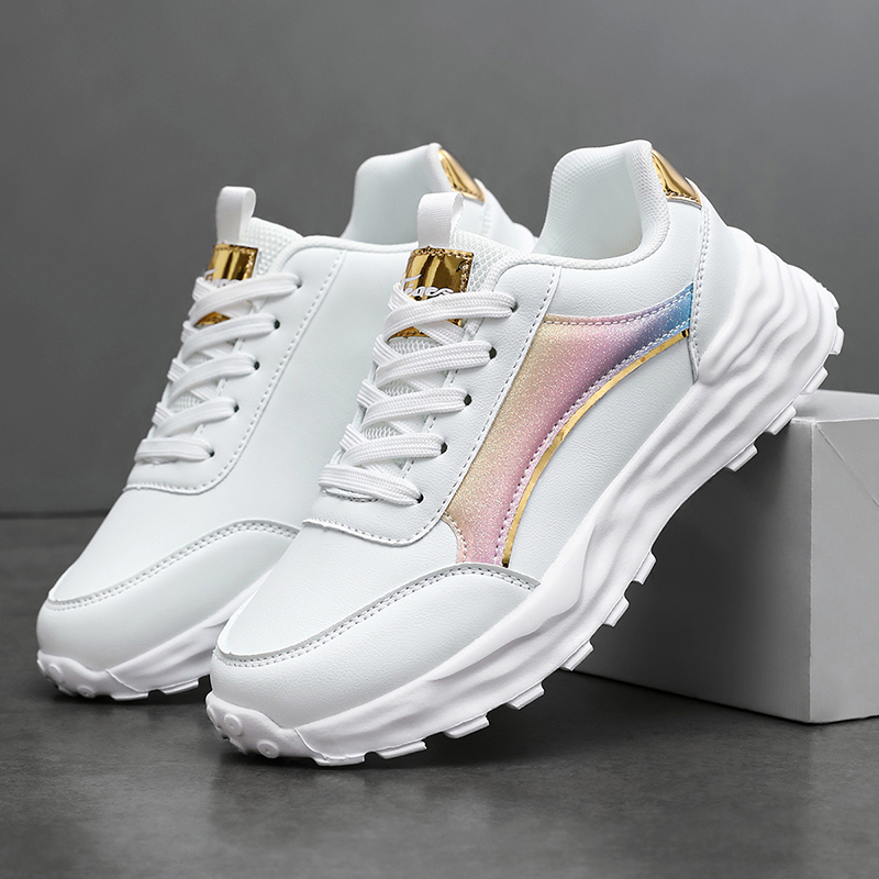 Women's Leather Sports Leisure - Running Shoes Lightweight 评论和价格